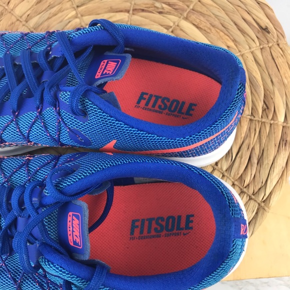 Nike Flex Fury 2 Blue Mango White Running Shoe - Picture 7 of 9